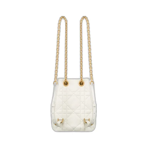 Small Dior Caro Multicarry Backpack With Chain