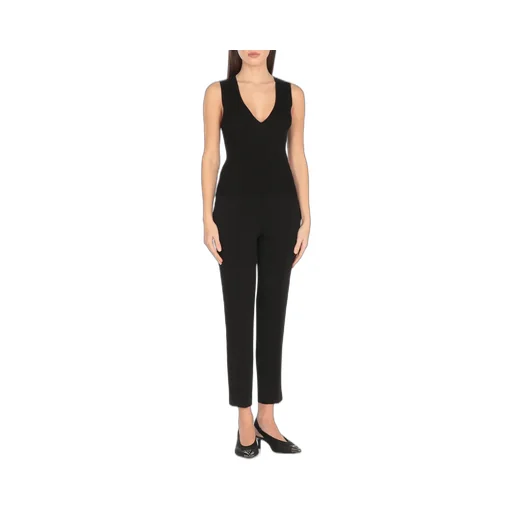 Pinko V-Neck Ribbed Sleeveless Top