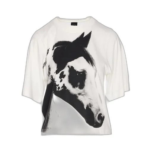 Pinko X Patrick Mcdowell Reimagine Horse Printed Wide T-Shirt