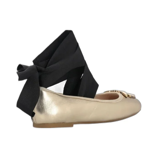 Pinko Logo Plaque Round Toe Flats