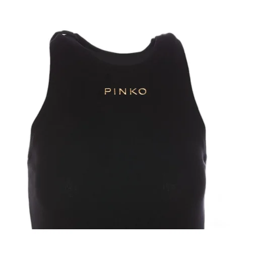 Pinko Logo Lettering Ribbed Top