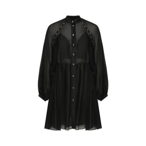 Pinko Long-Sleeved Studded Dress
