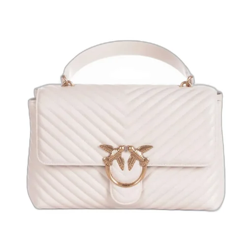 Pinko Love-Birds Logo Plaque Quilted Shoulder Bag