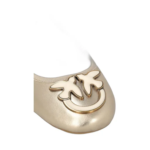 Pinko Logo Plaque Round Toe Flats