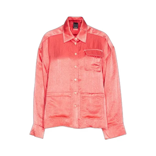 Pinko Small Pocket Flowing Satin Shirt
