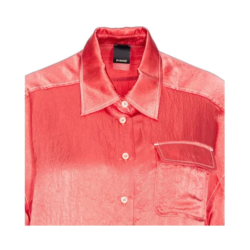 Pinko Small Pocket Flowing Satin Shirt
