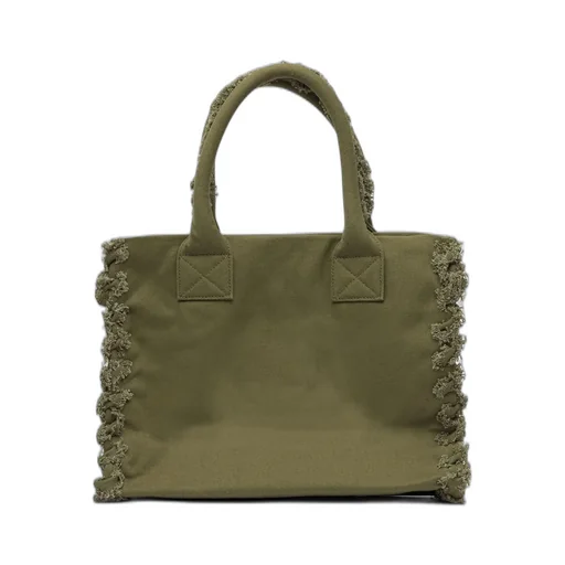 Pinko Logo Embroidered Beach Shopper Bag