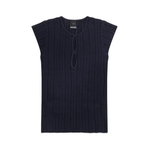 Pinko Ribbed Openwork Top