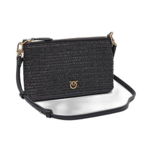 Pinko Love Birds Logo Plaque Clutch Bag