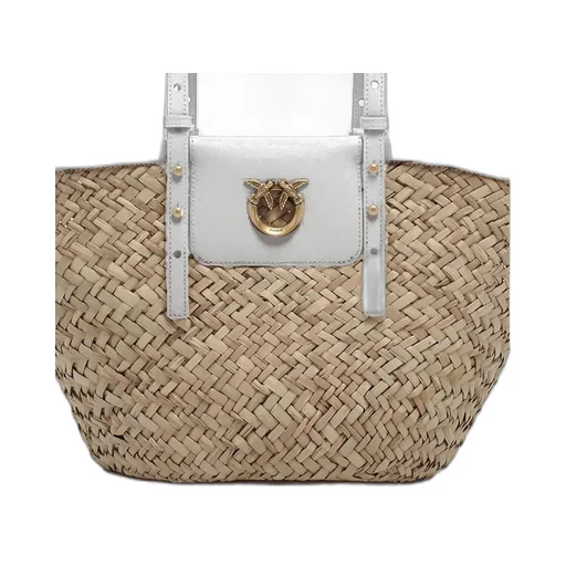 Pinko Love Birds Logo Plaque Tote Bag