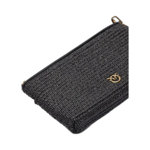 Pinko Love Birds Logo Plaque Clutch Bag
