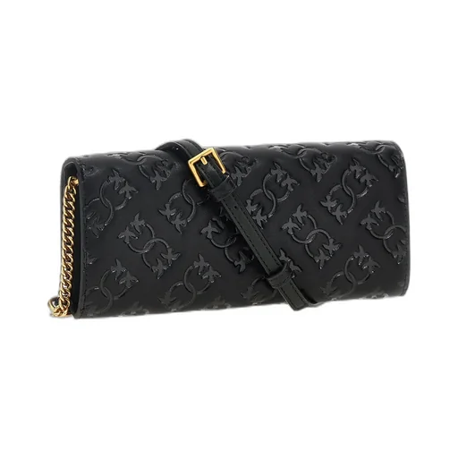 Pinko Love Birds Embossed Chain-Linked Wallet