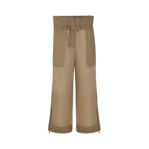 Pinko Ruffled Waist Wide Leg Trousers
