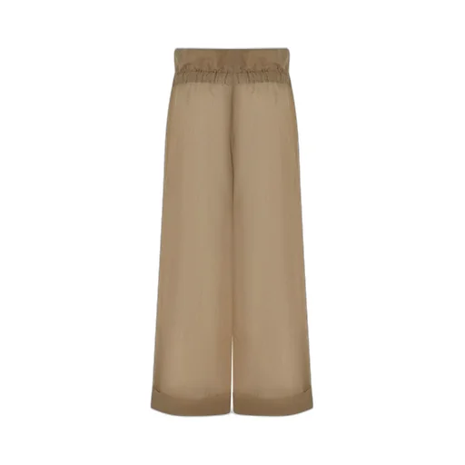 Pinko Ruffled Waist Wide Leg Trousers