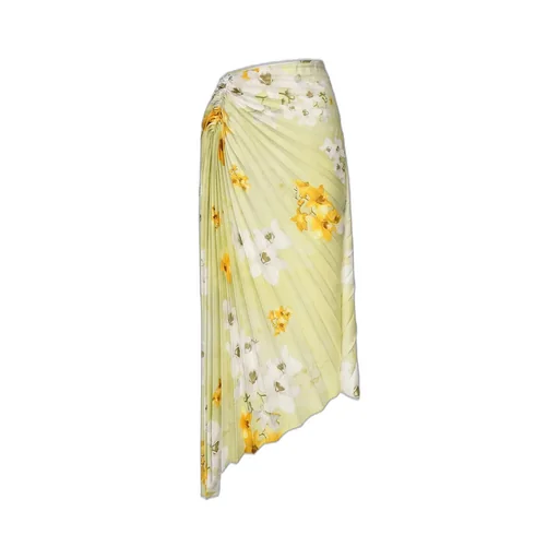 Pinko Floral Print Pleated Midi Skirt