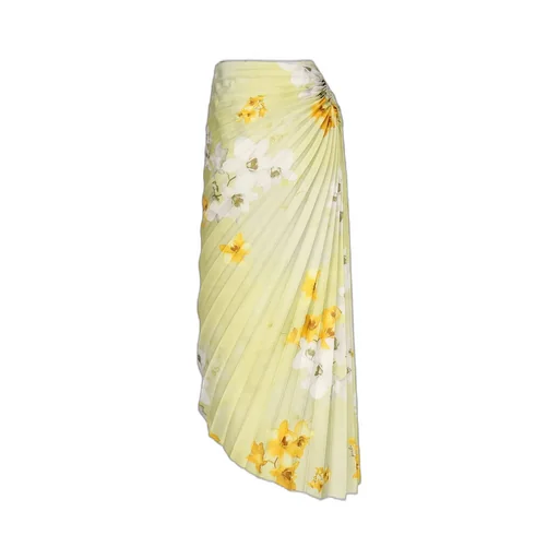 Pinko Floral Print Pleated Midi Skirt