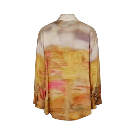 Pinko Graphic Printed Curved Hem Shirt