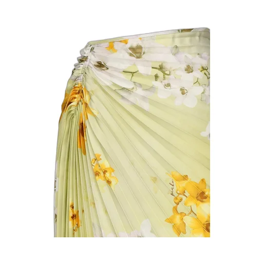 Pinko Floral Print Pleated Midi Skirt