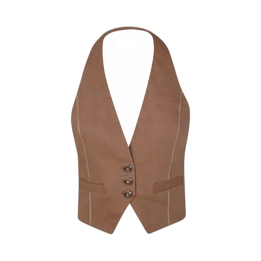 Pinko Open Back Short Vest