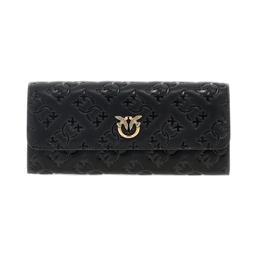 Pinko Love Birds Embossed Chain-Linked Wallet