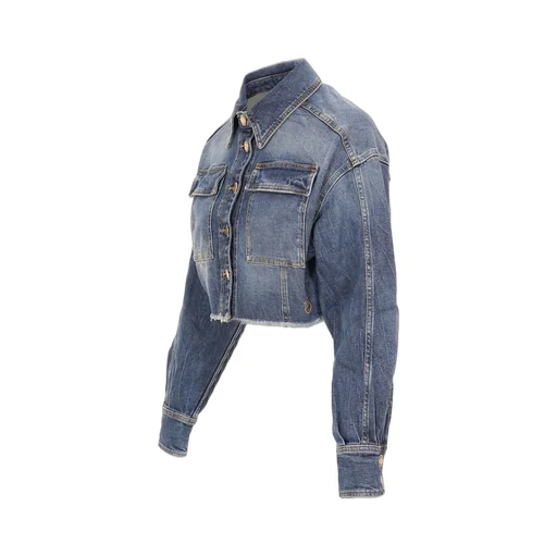 Pinko Cropped Denim Jacket