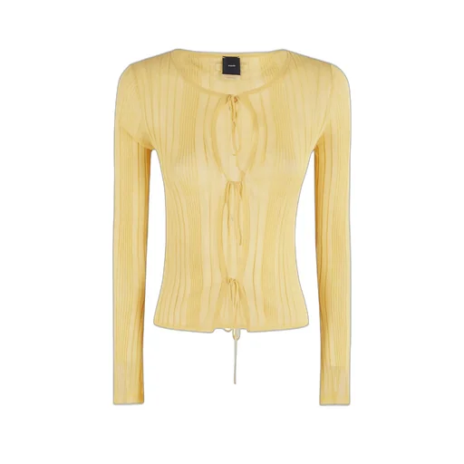 Pinko Table Open Ribbed Front Tie Jumper