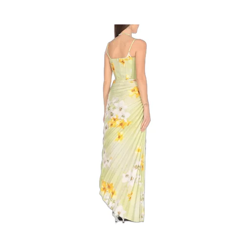 Pinko Floral-Printed Halterneck Corset Top