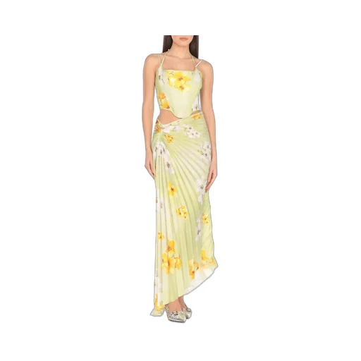 Pinko Floral-Printed Halterneck Corset Top