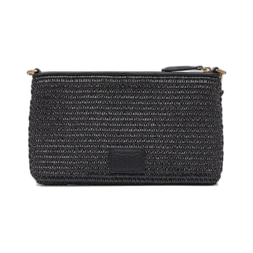Pinko Love Birds Logo Plaque Clutch Bag