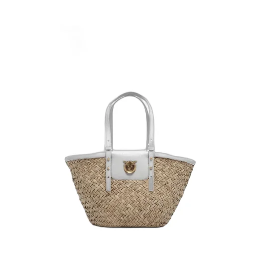 Pinko Love Birds Logo Plaque Tote Bag