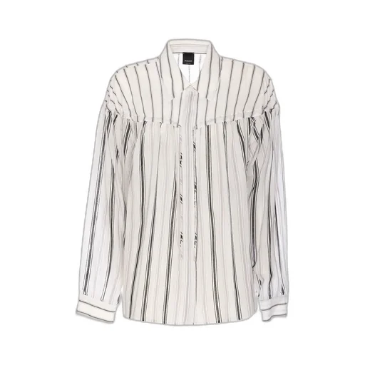 Pinko Diva Tie Detailed Striped Shirt