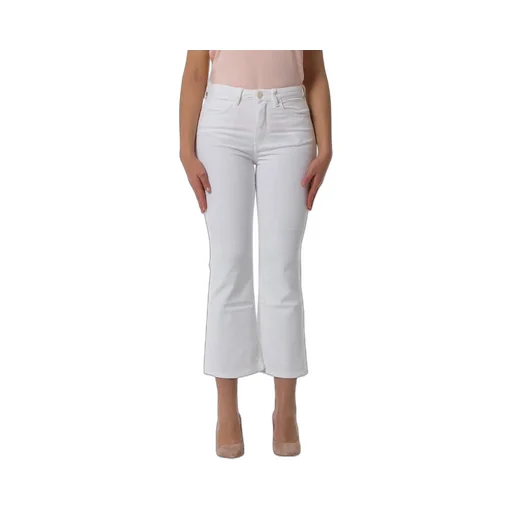 Pinko Logo Patch Bootcut Cropped Jeans