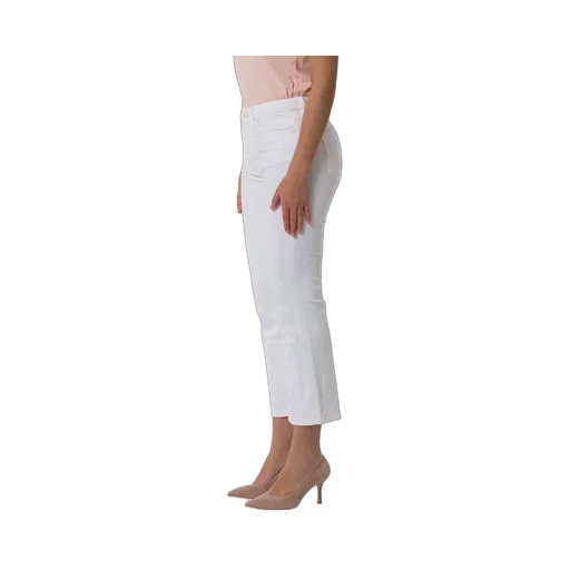 Pinko Logo Patch Bootcut Cropped Jeans