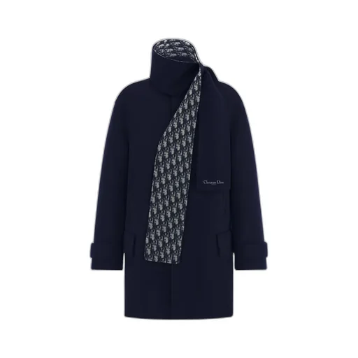 Coat With Scarf Collar