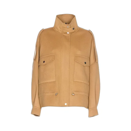 Pinko High-Neck Drawstring Hem Jacket
