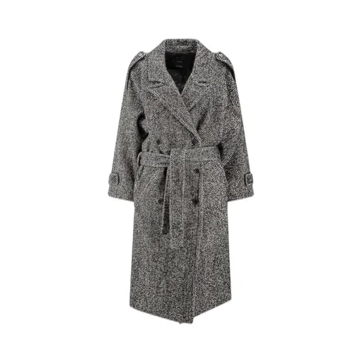 Pinko Double-Breasted Belted Coat