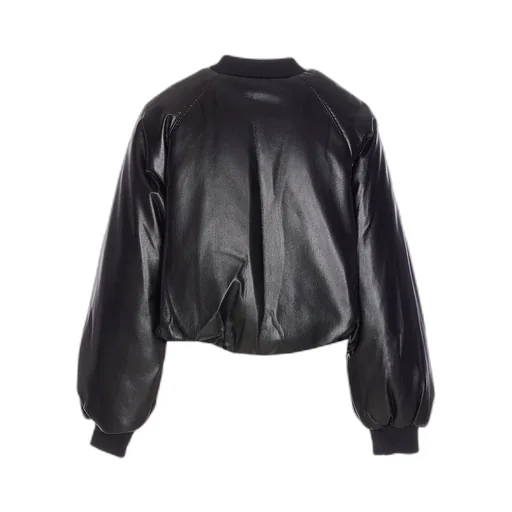 Pinko Brodo Short Leather-Effect Bomber Jacket