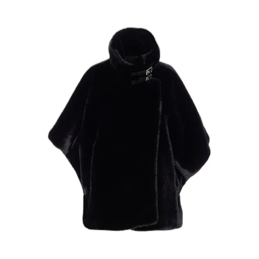 Pinko High-Neck Short Sleeved Cape Coat