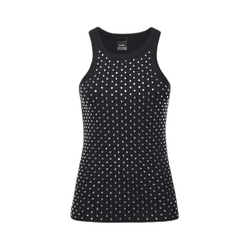 Pinko Embellished Ribbed Top