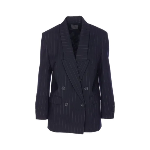Pinko Double-Breasted Pinstriped Blazer