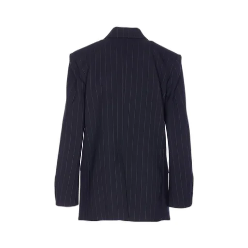 Pinko Double-Breasted Pinstriped Blazer