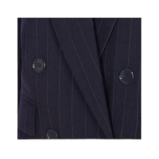 Pinko Double-Breasted Pinstriped Blazer