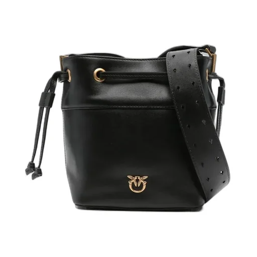 Pinko Love Birds Drawstring Mini Bucket Bag
