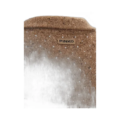 Pinko Nibani Sequin Embellished Polo Jumper