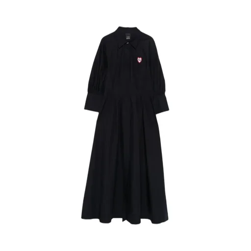 Pinko Asimina Button Detailed Puff-Sleeved Dress