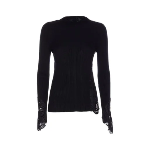 Pinko Samoa Lace-Insert Crewneck Jumper