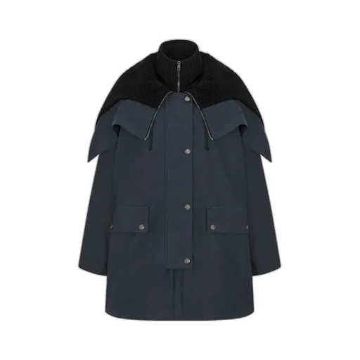 Jacket With Zipped Hood And Removable Collar