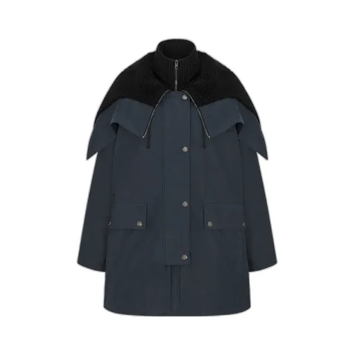 Jacket With Zipped Hood And Removable Collar