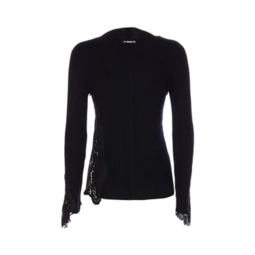 Pinko Samoa Lace-Insert Crewneck Jumper