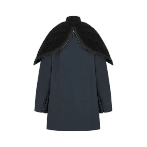 Jacket With Zipped Hood And Removable Collar
